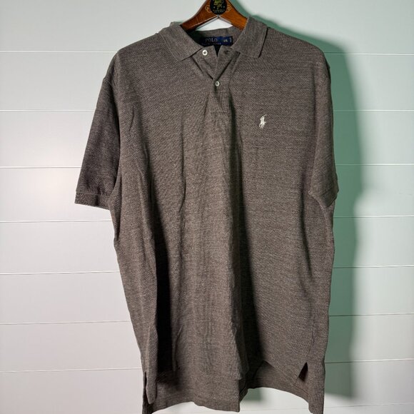 Polo Ralph Lauren Brown Heather Short Sleeve Polo Size XXL - Picture 1 of 7